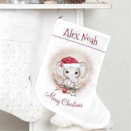Niedlich Elephant Baby First Christmas Strumpf Großer Weihnachtsstrumpf