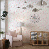 Niedlich Elephant Baby Monogram Runde Wanduhr