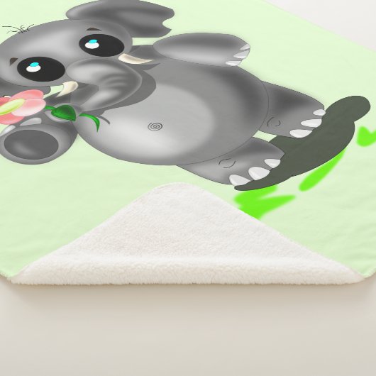 Niedlich Elephant Baby Sherpa Blanket - Farbe ausw Sherpadecke (3/4)