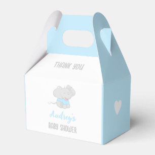 Niedlich Elephant Baby Shower Blue Fevor Box Geschenkschachtel