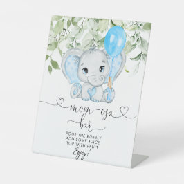 Niedlich Elephant Baby Shower Boy Mama-osa Bar Sockelschild