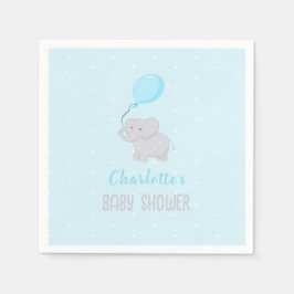 Niedlich Elephant Baby Shower Boy Serviette