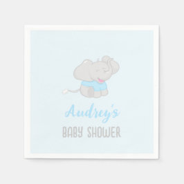 Niedlich Elephant Baby Shower Boy Serviette