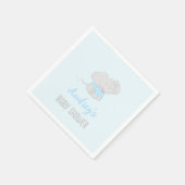 Niedlich Elephant Baby Shower Boy Serviette (Ecke)