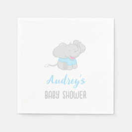 Niedlich Elephant Baby Shower Boy Serviette
