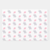 Niedlich Elephant Baby Shower Girl Geschenkpapier Set (Vorderseite)
