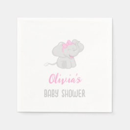Niedlich Elephant Baby Shower Girl Serviette