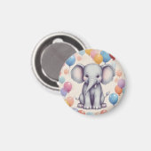 Niedlich Elephant Birthday Magnet (Vorderseite/Rückseite)