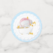 Niedlich Elephant Birthday Monogram Konfetti (Klein Vorderseite)