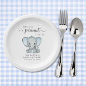 Niedlich Elephant Blue Baby Boy Dusche Pappteller