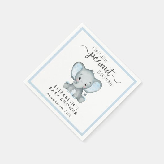 Niedlich Elephant Blue Baby Boy Dusche Serviette (Ecke)