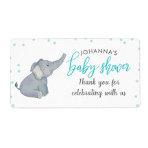 Niedlich Elephant Blue Confetti Babydusche Vielen