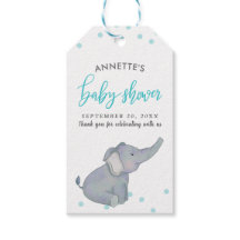 Niedlich Elephant Blue Confetti Babydusche Vielen