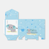 Niedlich Elephant Blue heart Birthday Boy Favor Bo Geschenkschachtel (Ungefaltet)