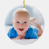 Niedlich Elephant Boy Baby's ERSTE CHRISTMAS Rusti Keramik Ornament (Hinten)