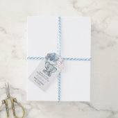 Niedlich Elephant Boy Balloons Babydusche Geschenkanhänger (Mit Garn)