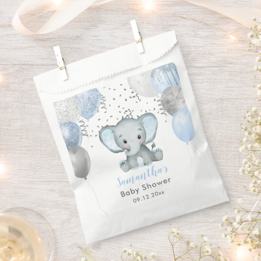 Niedlich Elephant Boy Balloons Babydusche Geschenktütchen (Ausgeschnitten)