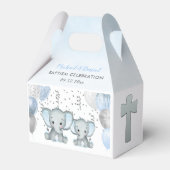 Niedlich Elephant Boys Ballon Taufe Box Geschenkschachtel (Vorderseite)
