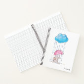 Niedlich Elephant Butterfly Name Spiral Notizblock (Innenseite)