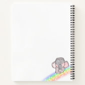 Niedlich Elephant Butterfly Name Spiral Notizblock (Rückseite)