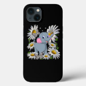 Niedlich Elephant Daisy Blume Butterfly Case-Mate iPhone Hülle (Rückseite)