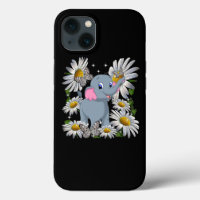 Niedlich Elephant Daisy Blume Butterfly