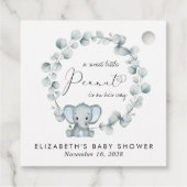 Niedlich Elephant Eucalyptus Baby Boy Dusche Viele Geschenkanhänger (Rückseite)