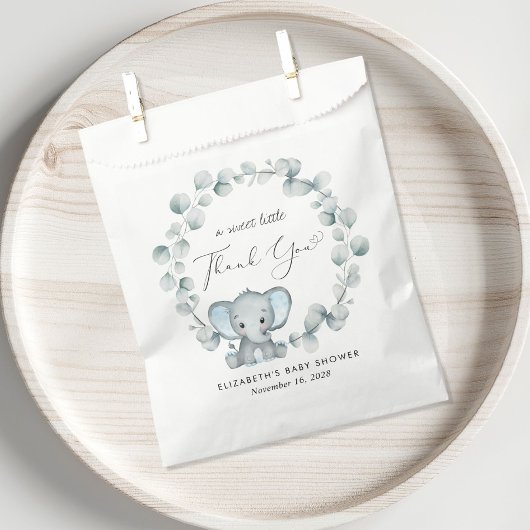Niedlich Elephant Eucalyptus Baby Boy Dusche Viele Geschenktütchen