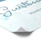 Niedlich Elephant Flugzeug Adventure Blue Gästebuc Poster (Ecke)