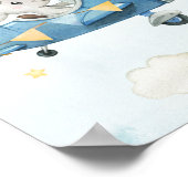 Niedlich Elephant Flugzeug Adventure Blue Sky Poster (Ecke)