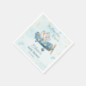 Niedlich Elephant Flugzeug Adventure fängt Babydus Serviette (Ecke)