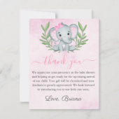 Niedlich Elephant Foto Tropical Girl Baby Showdusc Einladung (Vorderseite)