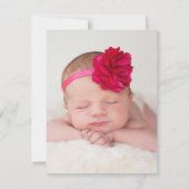 Niedlich Elephant Foto Tropical Girl Baby Showdusc Einladung (Rückseite)