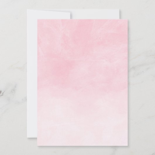 Niedlich Elephant Girl Balloons Virtual Baby Dusch Einladung (Rückseite)