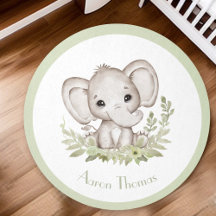 Niedlich Elephant Greenername Green Kinderzimmer R