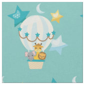 Niedlich Elephant Lion Giraffe Luftballon Muster Stoff (Nahaufnahme)