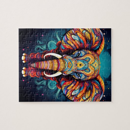 Niedlich Elephant Mandala Puzzle (Horizontal)