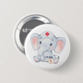 Niedlich Elephant Nurse Button (Vorne & Hinten)