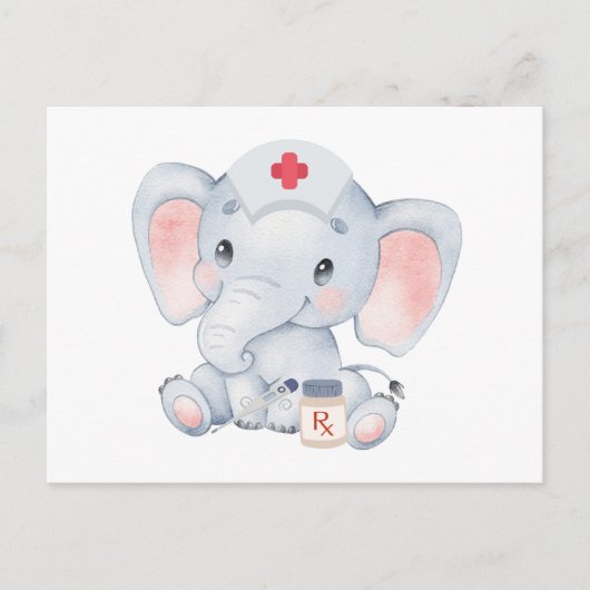 Niedlich Elephant Nurse Postkarte (Vorderseite)