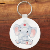 Niedlich Elephant Nurse Schlüsselanhänger (Vorderseite)