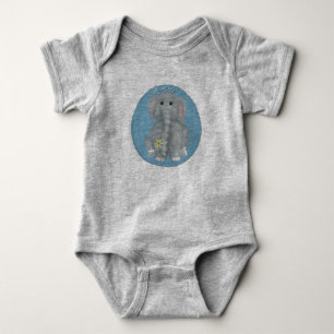 Niedlich Elephant Personalisiert Baby Strampler