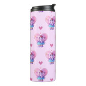 Niedlich Elephant Pink Gemustert Thermosbecher (Nach links gedreht)