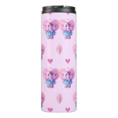 Niedlich Elephant Pink Gemustert Thermosbecher (Rückseite)
