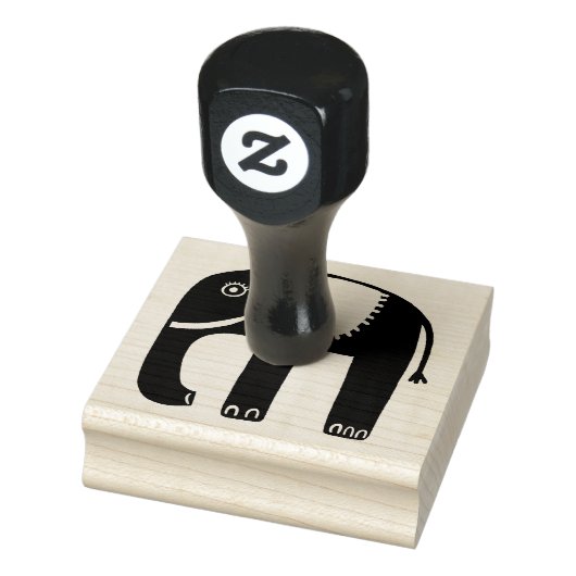 Niedlich Elephant Simple Modern Gummistempel (Stempel)