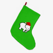 Niedlich Elephant Strumpf Happy Holiday Zuhause Jo Großer Weihnachtsstrumpf (Vorderansicht (hängend))