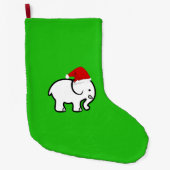 Niedlich Elephant Strumpf Happy Holiday Zuhause Jo Großer Weihnachtsstrumpf (Vorderseite)