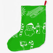 Niedlich Elephant Strumpf Happy Holiday Zuhause Jo Großer Weihnachtsstrumpf (Rückseite)