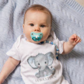 Niedlich Elephant Watercolor Baby Boy Baby Strampler