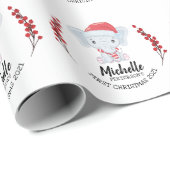 Niedlich Elephant Winter Holiday Baby's 1. Weihnac Geschenkpapier (Rolleneckpunkt)