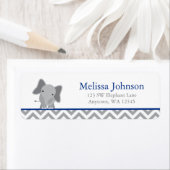 Niedlich Elephant Zickzack Navy Blue (Insitu)